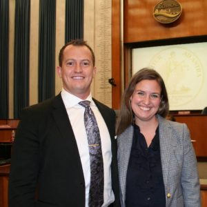Councilman Andreas Addison and School Board Representative Elizabeth Doerr